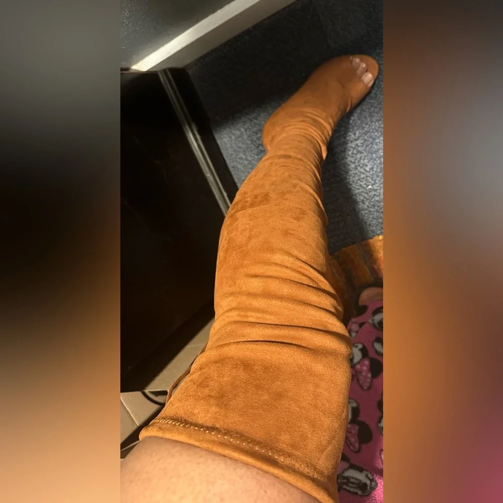 Olivia marrón Over the Knee heel Boots